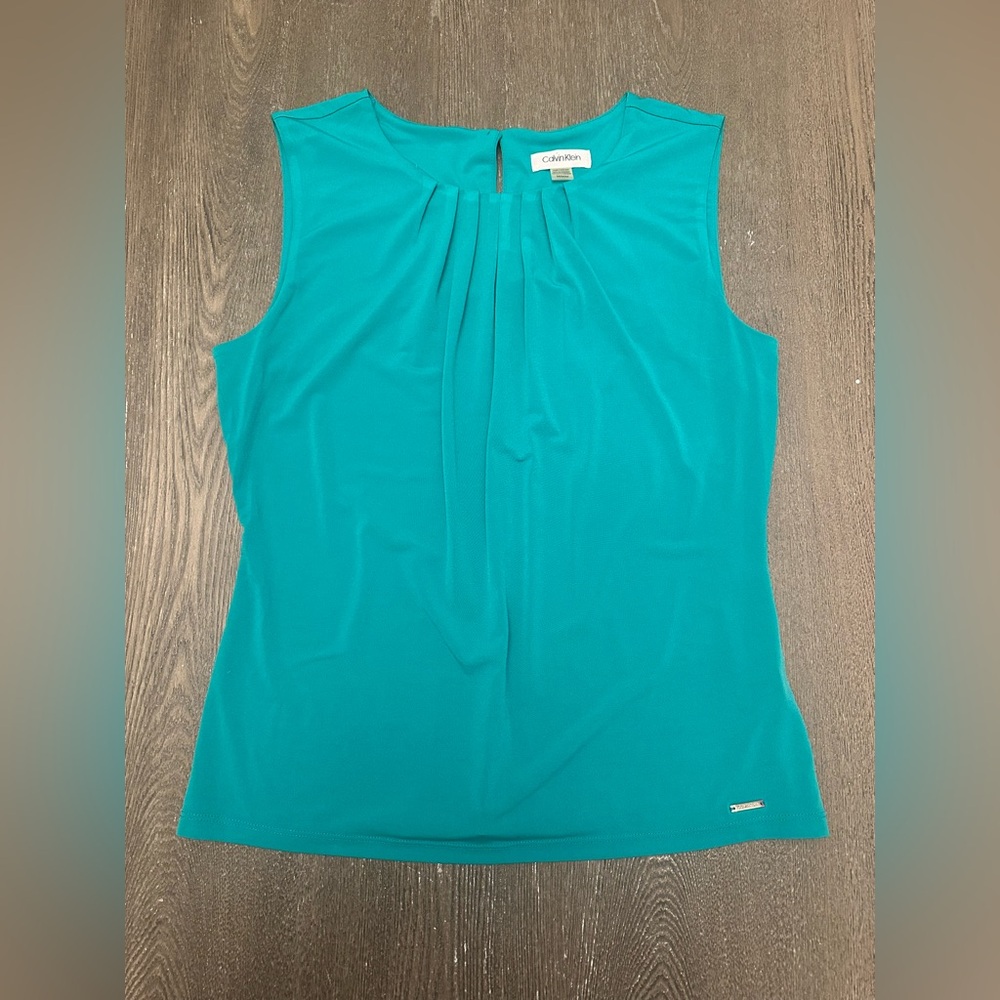 NWOT CALVIN KLEIN GREEN PROFESSIONAL BLOUSE - Size Medium SKU:526